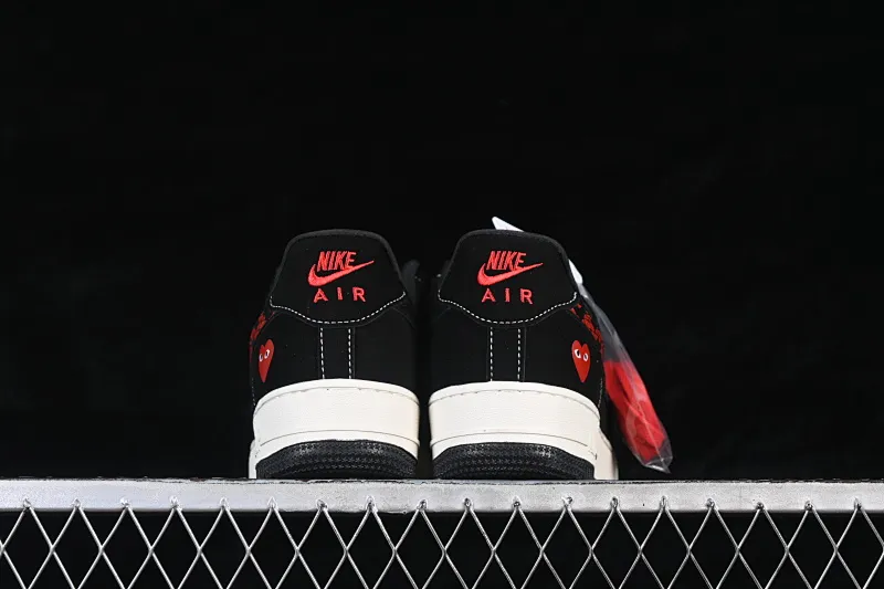 All categories Nk Air Force 1 Air Force series Nk Air Force 1 Low Air Force low-top Nike Air Force 1'07 Low Rei Kawakubo co-branded matte black and red love Air Force 1 low-top casual sneakers LD1999-007